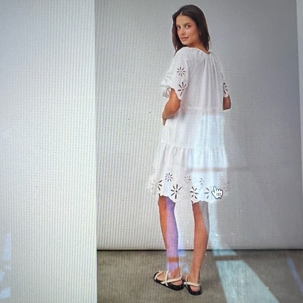 Rails Arielle White Eyelet Dress Medium